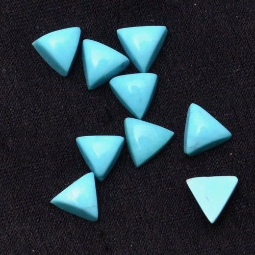 4mm Sleeping Beauty Turquoise Trillion Cabochon Loose Gemstones