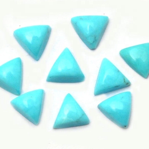 4mm Sleeping Beauty Turquoise Trillion Cabochon Loose Gemstones