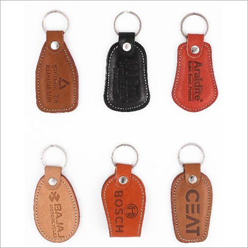 Leather And Rexine Keychains - Color: Multicolor