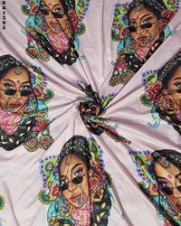 Digital Prints Maslin Silk Fabric