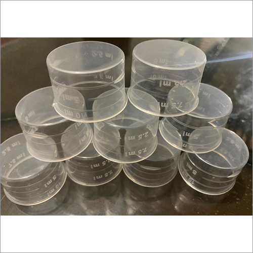 White Plastic Measuring Cup - 7.5 ml | Transparent Rigid Construction for Accurate Measurements