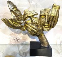 Resin Human Skull Statue