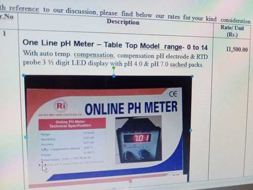 Online digital ph meter