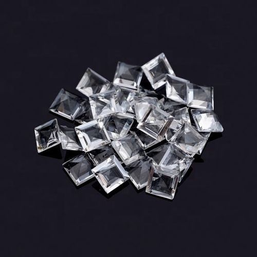 7mm Crystal Quartz Faceted Square Loose Gemstones