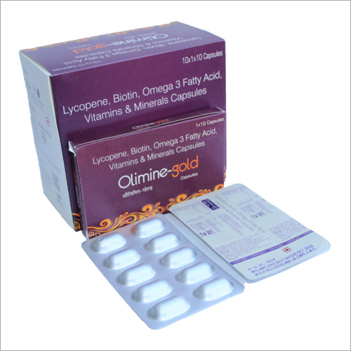 Lycopene Biotin Omega 3 Fatty Acid Vitamins & Minerals Capsules