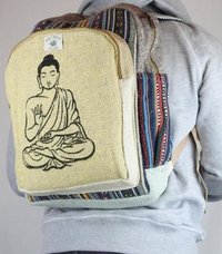 Buddha Print Premium Quality Natural Backpack