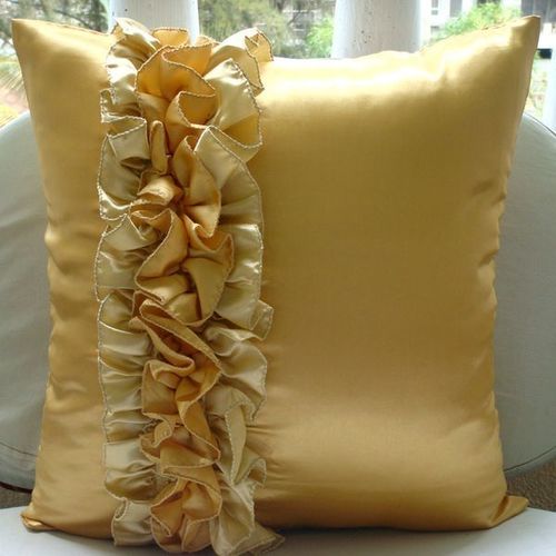 satin frill pillow