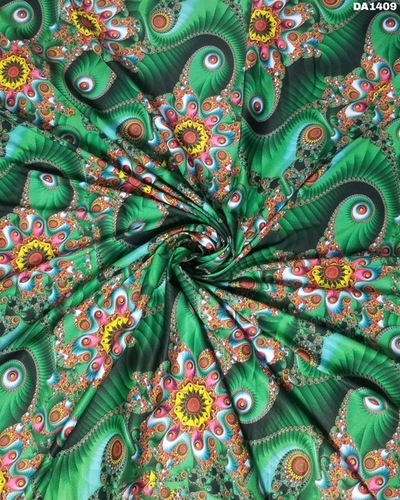 Digital Prints Micro Mini Sartin Silk Fabric