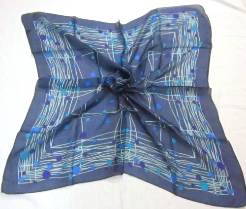Silk Tabby Square Printed Scarves
