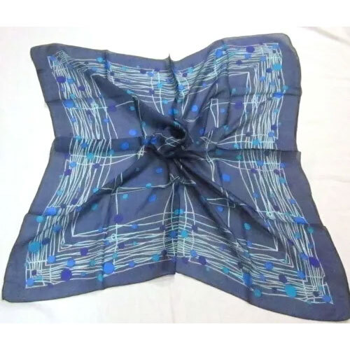 Silk Tabby Printed Square Scarves