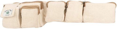 Plain Waist Bum-Bag Natural Money Belt