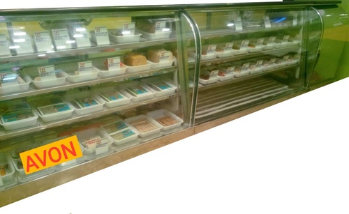 Av Fsd901 Sp - Stainless Steel & Glass, 1200x700x850 mm, Silver | Refrigerated Display Case, 270L, Auto Defrost, 2-10°C