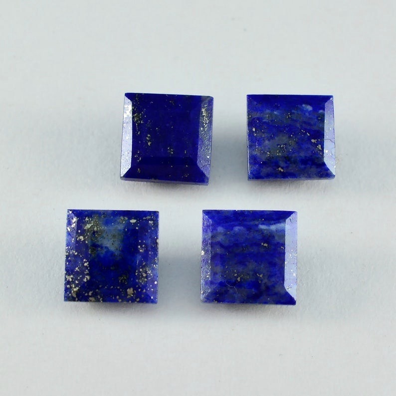 Lapis Lazuli Faceted Square Loose Gemstones