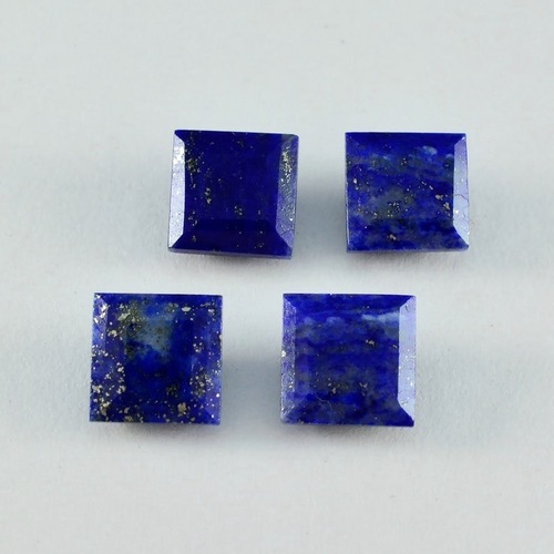 12mm Lapis Lazuli Faceted Square Loose Gemstones