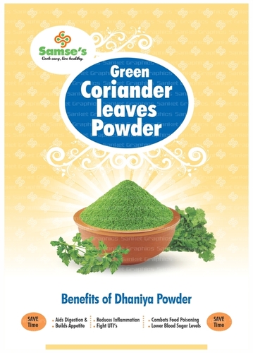 Coriander Leaves Powder By SAMSE S GROUP