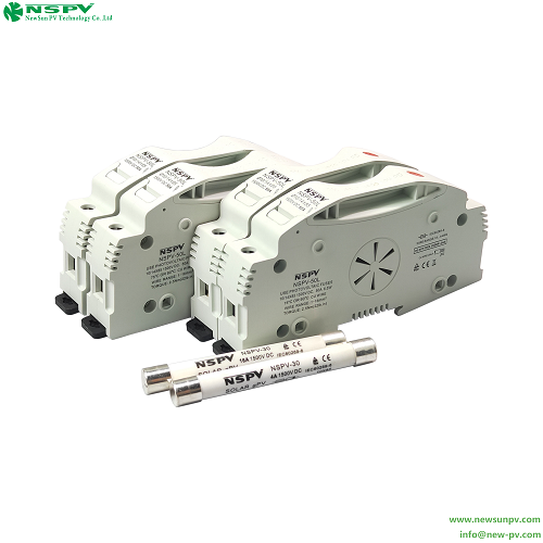 1500V DC Solar Fuse Holder pv fuse holder match 10X85mm 14X85mm PV fuses