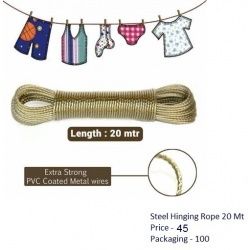 Golden Pvc Coated Steel Wire Rope 20 Meter