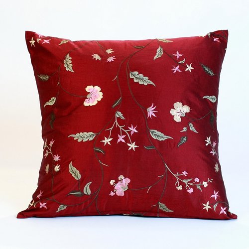 Embroidered Pillow Cover