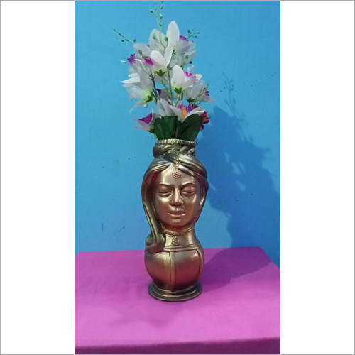 Terracotta Decorative Flower Vase - Color: Golden