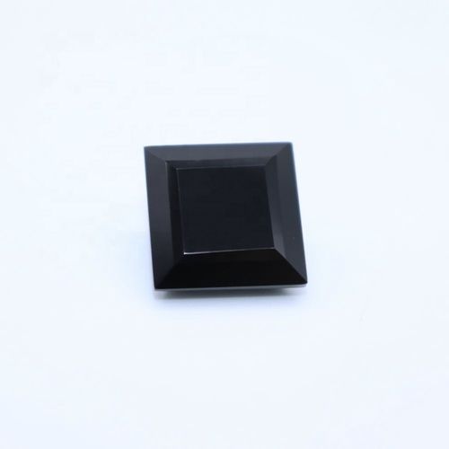 7mm Black Spinel Faceted Square Loose Gemstones