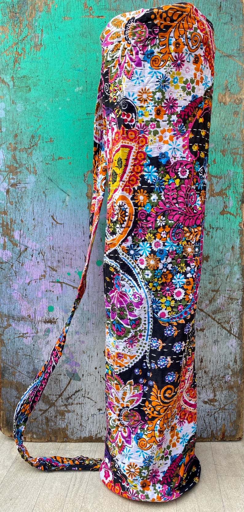Handmade Kantha Yoga Bag