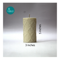 Embossed Pillar Motiff White