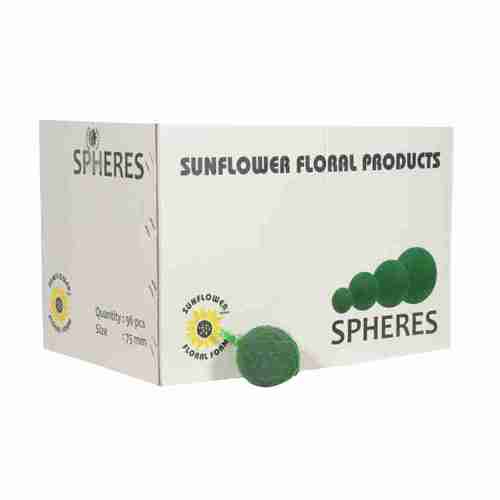 Sphere 65 mm - Foam Material, 65 mm Size, Green Color | Light Weight, Soft Texture, High Compression Strength for Floral Arrangements