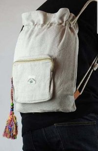 Plain Organic Drawstring Backpack