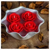 Rose Medium: Rose Flower Shape Floating Candle (Set of 5)