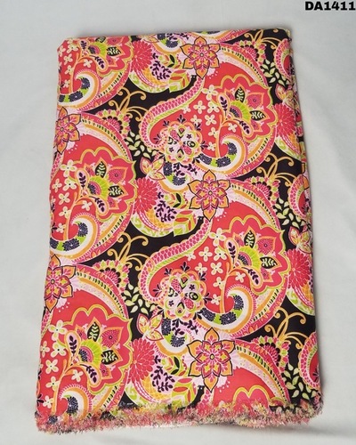 Rayon Linen Silk Digital Print Fabric