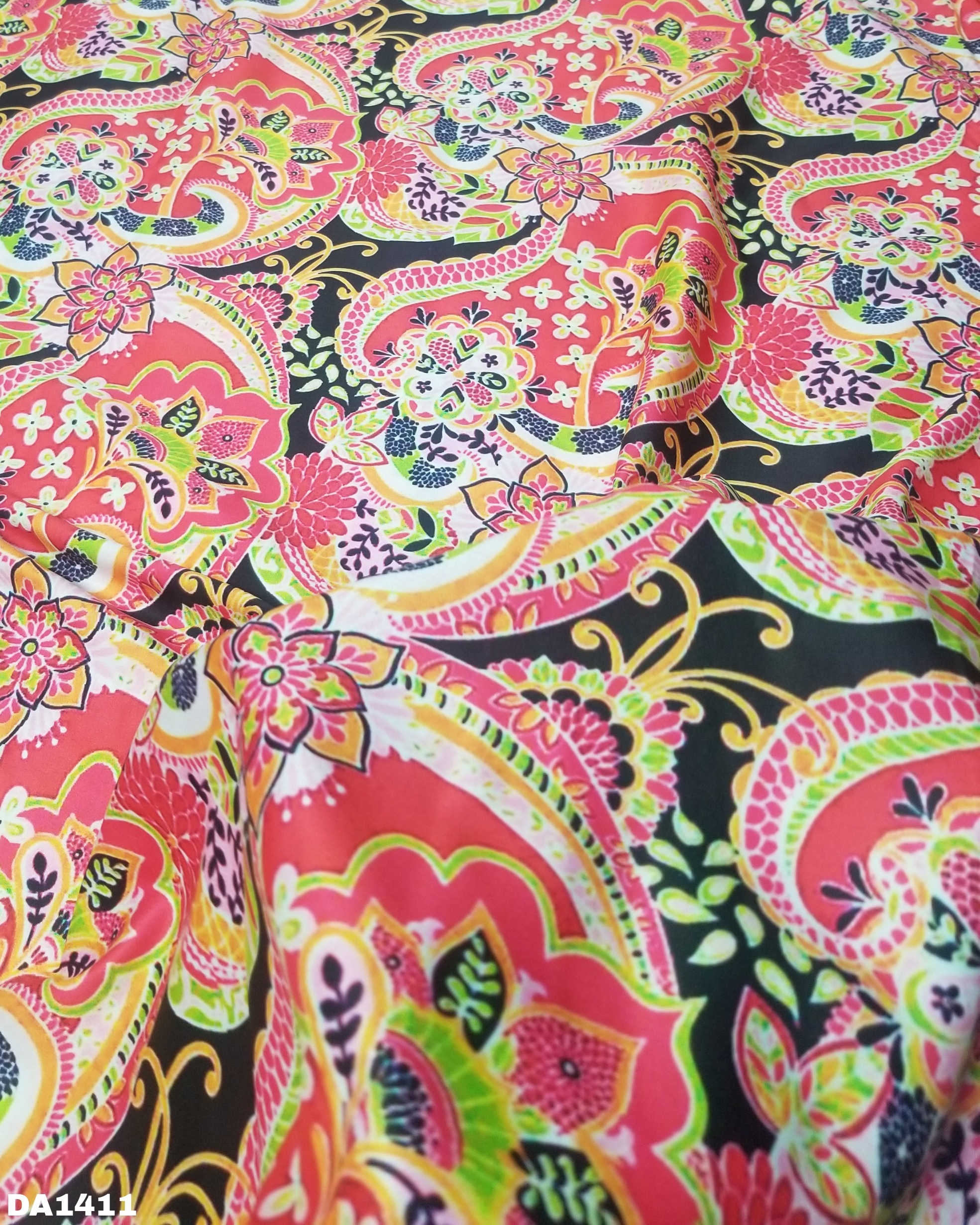 Rayon Linen Silk Digital Print Fabric