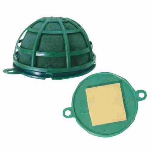 Dome Floral Foam - Soft Green Foam, 70mm Size | Ideal for Small Arrangements with Double-Sided Tape, Less Draining, Holds Water for 7-8 Days