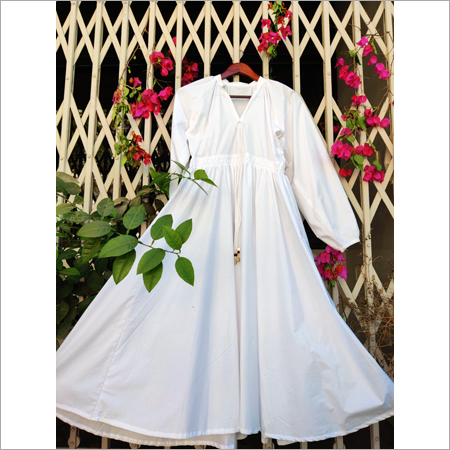 White Anarkail Kurta