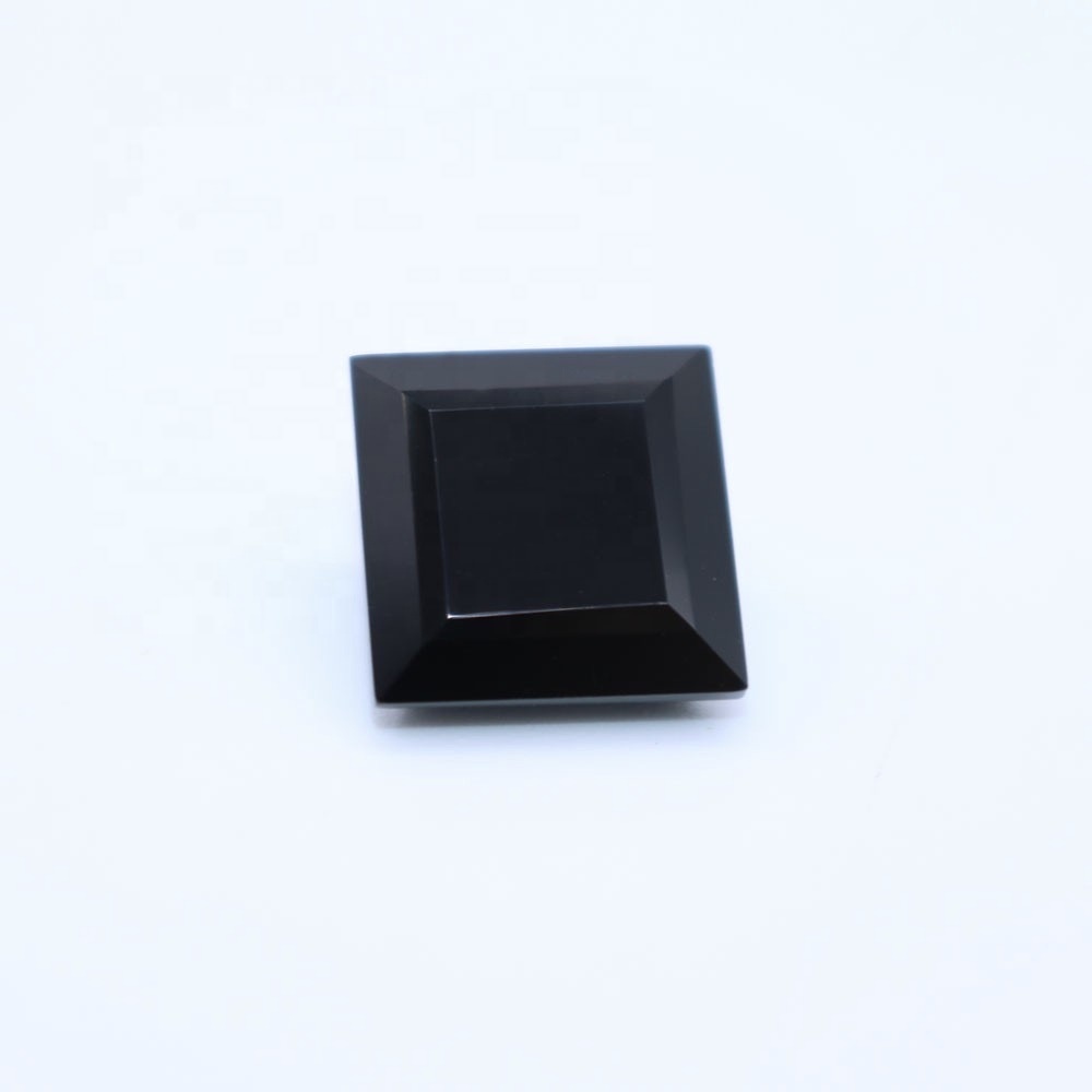 9mm Black Spinel Faceted Square Loose Gemstones
