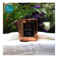 EDI Sandalwood Musk Vanilla Scented Natural Wax Metal Jar Candle