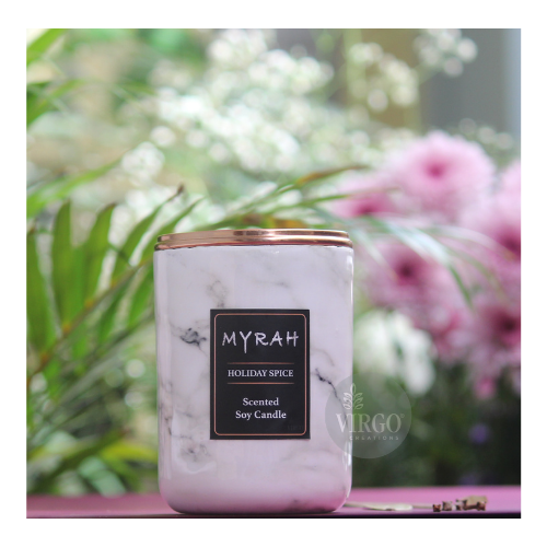 Container Candles Myrah:Scented Soy Wax Candle, Holiday Spice