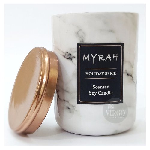 Myrah:scented Soy Wax Candle, Holiday Spice