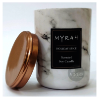 Myrah:scented Soy Wax Candle, Holiday Spice