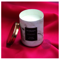 Myrah:scented Soy Wax Candle, Holiday Spice