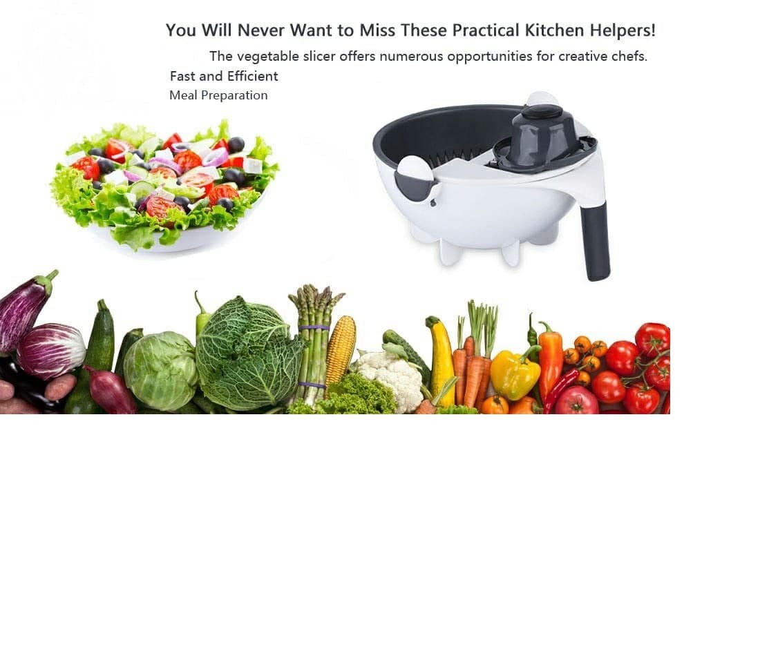 9 In 1 Multi Function Rotate Vegetable Cutter