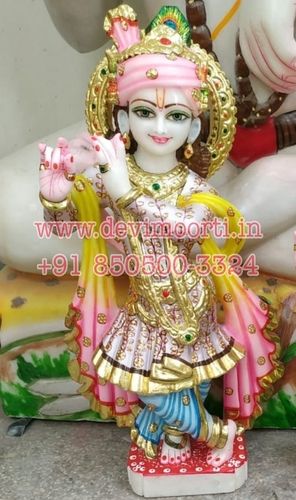 Marble Krishna Standing Moorti