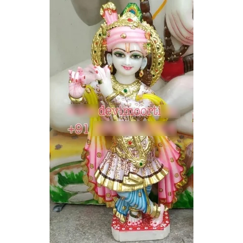 Marble Krishna Standing Moorti