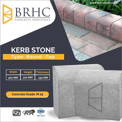 Round Top Concrete Kerb Stone