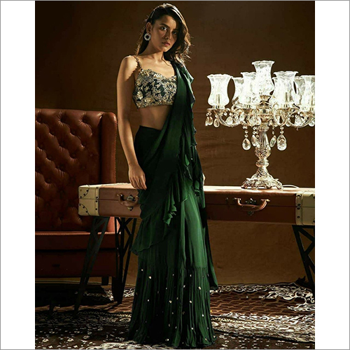 Ladies Ruffle Designer Saree