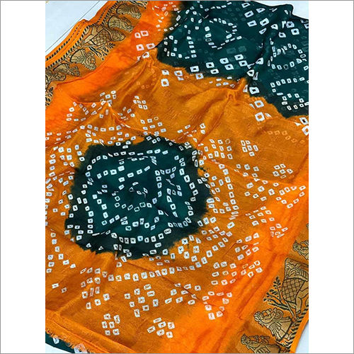 Ladies Bandhej Bandhani Daily Wear Saree