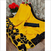 Ladies Embroidery Work Party Wear Saree