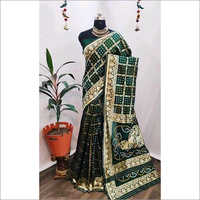 Ladies Bandhani Cotton Silk Designer Saree