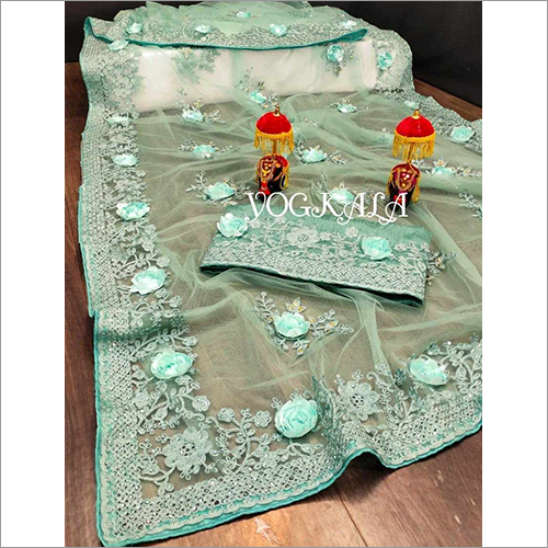 Ladies Embroidery Work Saree