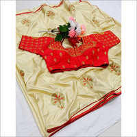 Ladies Silk Embroidery Saree