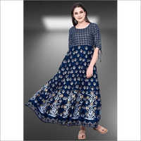 Ladies Rayon Printed Kurti - Light Fabric With Perfect Fit | Shrink Proof, Fade Proof, Trendy Design